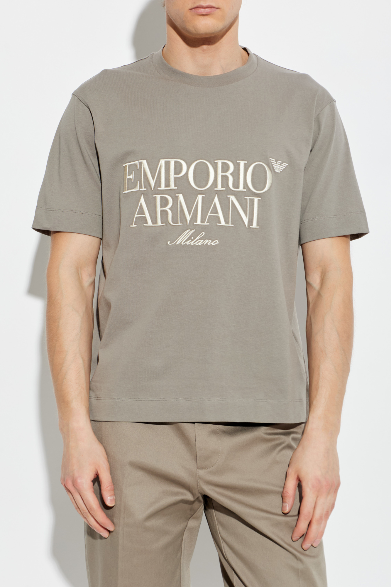 Emporio Armani T-shirt with embroidered logo | Men's | Vitkac